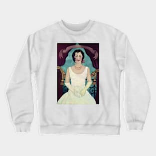 Portrait of a Woman in White by Frida Kahlo Crewneck Sweatshirt